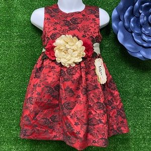 Lilax burgundy and black with beige bow size 3T brand new